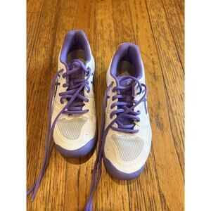 Asics Gel-Rocket Shoes Womens Size 7.5 White Purple Volleyball Court 1042A164